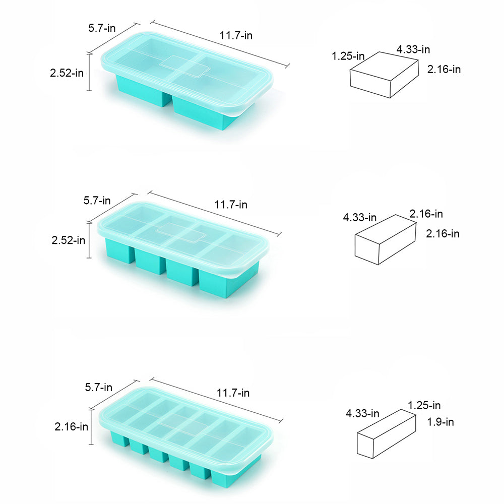 1/2 cup silicone freezer tray